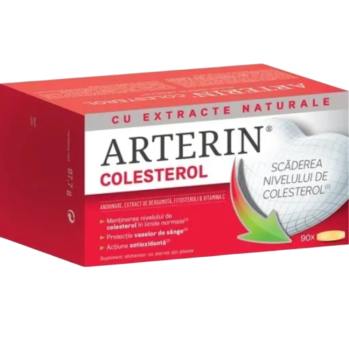 Arterin Colesterol, Omega Pharma, 90 comprimate filmate Arterin Colesterol, Omega Pharma, 90 comprimate filmate